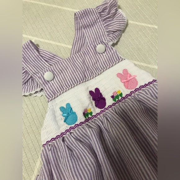 LIL CACTUS purple striped bunble girl's size 12-18M - Picture 2 of 9